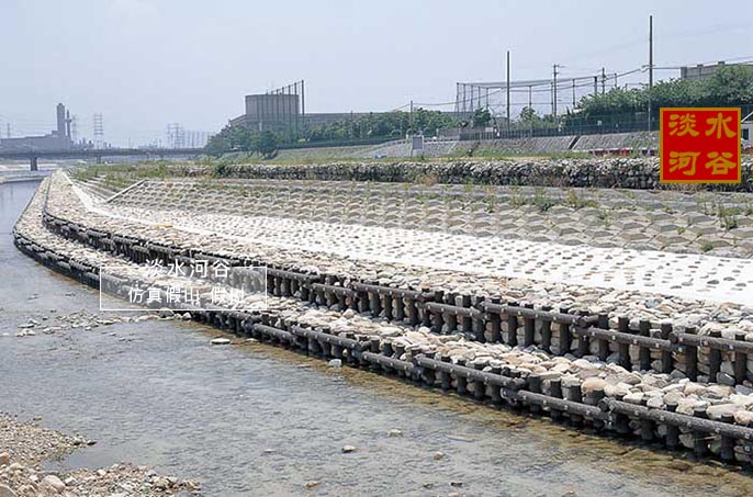 水泥仿木擋土墻